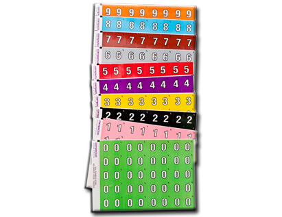 alpha side tab labels 24mm kolorkode